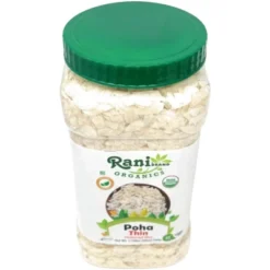 Poha (Powa) Thin Cut (Flattened Rice) - 28oz (1.75lbs) PET Jar - Rani Brand Authentic Indian Products -Kitchen GUEST 83401cd3 32b2 47c2 9aba e76e97a00303