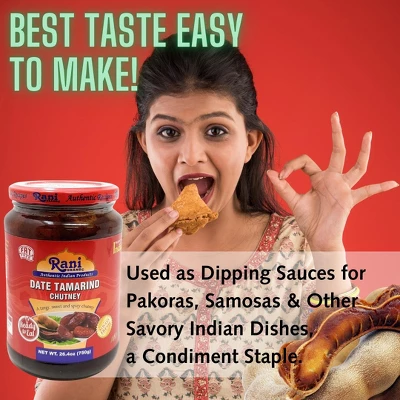 Dates & Tamarind (Imli) Chutney - 26.5oz (750g) - Rani Brand Authentic Indian Products 5 Dates & Tamarind (Imli) Chutney - 26.5oz (750g) - Rani Brand Authentic Indian Products - Image 3