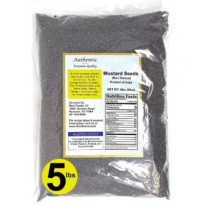 Mustard Seeds (Black Kali Sarson) Whole - 80oz (5lbs) 2.27kg - Rani Brand Authentic Indian Products 5 Mustard Seeds (Black Kali Sarson) Whole - 80oz (5lbs) 2.27kg - Rani Brand Authentic Indian Products - Image 3