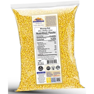 Moong Dal (Split Moong Beans Skinless) - 32oz (2lbs) 908g - Rani Brand Authentic Indian Products 4 Moong Dal (Split Moong Beans Skinless) - 32oz (2lbs) 908g - Rani Brand Authentic Indian Products - Image 2