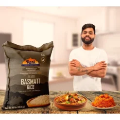 Silver White Basmati Rice Extra Long - 640oz (40lbs) Cloth Bag - Rani Brand Authentic Indian Products