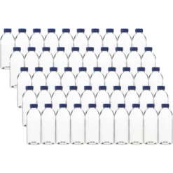 Clear Plastic Bottles 20oz PET Bottle With Flip-top Caps Made In USA - Pack Of 50 -Kitchen GUEST 93ffac26 a9ac 4634 b971 d528c00450c8