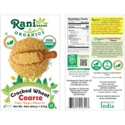 Cracked Wheat Coarse (Fada/Bulgur Wheat#2) - 64oz (4lbs) 1.81kg - Rani Brand Authentic Indian Products
