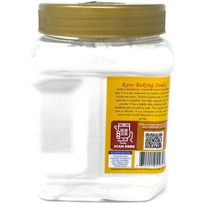 Baking Soda (SODIUM BI-CARBONATE) - 35oz (2.2lbs) 1kg PET Jar - Rani Brand Authentic Indian Products 4 Baking Soda (SODIUM BI-CARBONATE) - 35oz (2.2lbs) 1kg PET Jar - Rani Brand Authentic Indian Products - Image 2