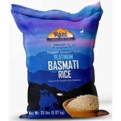 Platinum White Basmati Rice Extra Long - 320oz (20lbs) Cloth Bag - Rani Brand Authentic Indian Products -Kitchen GUEST 9bbf7329 d5f8 4435 9478 9d4147b24a2f