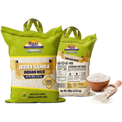 Jeera Samba Indian Rice 160oz (10lbs) 4.54kg - Rani Brand Authentic Indian Products 5 Jeera Samba Indian Rice 160oz (10lbs) 4.54kg - Rani Brand Authentic Indian Products - Image 3