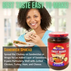 Sweet Mango Chutney - 36oz (2.2lbs) 1kg Pack Of 6 - Rani Brand Authentic Indian Products -Kitchen GUEST 9ccb3d5b 7395 4f66 8017 edb49c29000a