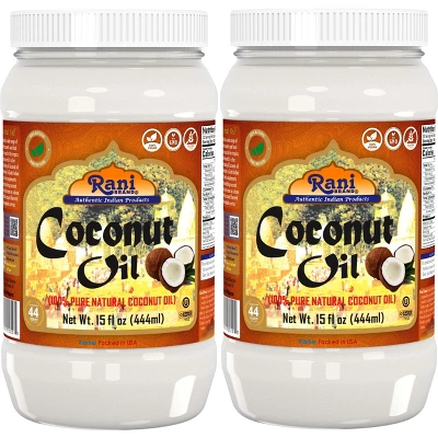 Coconut Oil (100% Pure Natural Coconut Oil) Cold Pressed - 15 Fl Oz (444ml) Pack Of 2 - Rani Brand Authentic Indian Products 11 Coconut Oil (100% Pure Natural Coconut Oil) Cold Pressed - 15 Fl Oz (444ml) Pack Of 2 - Rani Brand Authentic Indian Products - Image 9