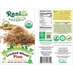 Cracked Wheat Fine (Kansar/Bulgur Wheat#1) - 64oz (4lbs) 1.81kg - Rani Brand Authentic Indian Products