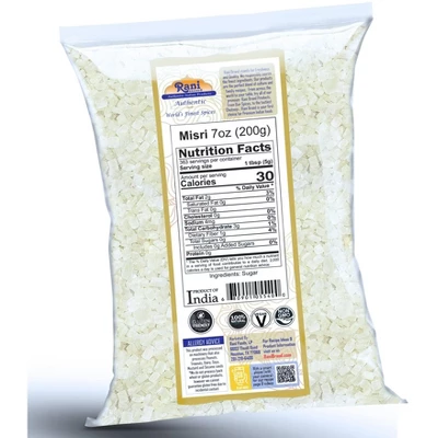 Misri (Indian Sugar Crystals) - 7oz (200g) - Rani Brand Authentic Indian Products 4 Misri (Indian Sugar Crystals) - 7oz (200g) - Rani Brand Authentic Indian Products - Image 2