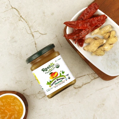 Organic Sweet Mango Chutney - 10.5oz (300g) - Rani Brand Authentic Indian Products 3 Organic Sweet Mango Chutney - 10.5oz (300g) - Rani Brand Authentic Indian Products