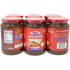 Sweet Mango Chutney - 36oz (2.2lbs) 1kg Pack Of 6 - Rani Brand Authentic Indian Products