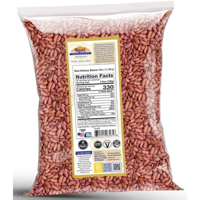 Red Kidney Beans (Rajmah Beans) Light - 128oz (8lbs) 3.63kg - Rani Brand Authentic Indian Products 5 Red Kidney Beans (Rajmah Beans) Light - 128oz (8lbs) 3.63kg - Rani Brand Authentic Indian Products - Image 3