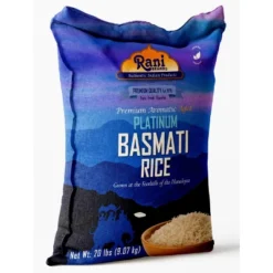 Platinum White Basmati Rice Extra Long - 320oz (20lbs) Cloth Bag - Rani Brand Authentic Indian Products -Kitchen GUEST adbf9a48 347b 4e4f b88b 0318b7346803