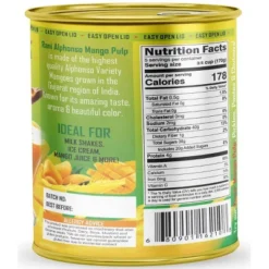 Mango Pulp Puree (Alphonso Sweetened) - 30oz (1.875lbs) 850g - Rani Brand Authentic Indian Products