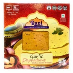Rani Brand Authentic Indian Foods | Pappadums Garlic Papad -Kitchen GUEST b18eb085 8a4d 4c00 a3fa 403b6585b182