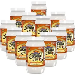 Coconut Oil (100% Pure Natural Coconut Oil) Cold Pressed - 15 Fl Oz (444ml) Pack Of 12 - Rani Brand Authentic Indian Products -Kitchen GUEST c5c868b1 8cac 4fa9 bc21 9d4e13771f04
