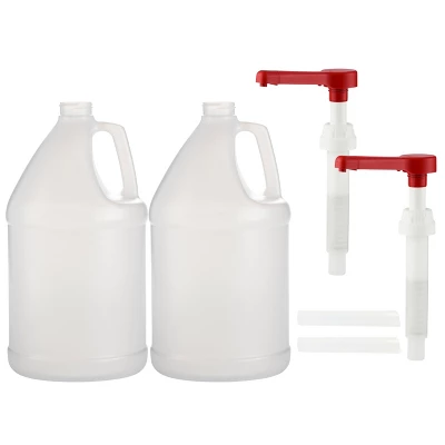 1 Gallon HDPE Plastic Jug With Pump Dispenser Made In USA - Pack Of 2 4 1 Gallon HDPE Plastic Jug With Pump Dispenser Made In USA - Pack Of 2 - Image 2