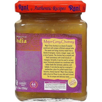 Major Grey Mango Chutney - 12.3oz (350g) - Rani Brand Authentic Indian Products 8 Major Grey Mango Chutney - 12.3oz (350g) - Rani Brand Authentic Indian Products - Image 6