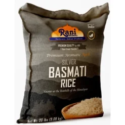 Silver White Basmati Rice Extra Long - 320oz (20lbs) Cloth Bag - Rani Brand Authentic Indian Products -Kitchen GUEST d2ac92e1 9b20 4152 9c85 992d61b211e0