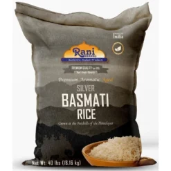 Silver White Basmati Rice Extra Long - 640oz (40lbs) Cloth Bag - Rani Brand Authentic Indian Products -Kitchen GUEST d3fe5ce7 cb79 4302 bbec 5c54528f98f8