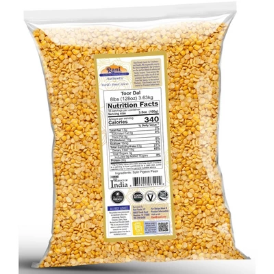 Toor Dal (Split Pigeon Peas) - 128oz (8lbs) 3.63kg - Rani Brand Authentic Indian Products 5 Toor Dal (Split Pigeon Peas) - 128oz (8lbs) 3.63kg - Rani Brand Authentic Indian Products - Image 3