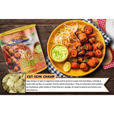 Cut Soya Chaap Whitout Stick (Plant Based Protein) - 30oz (1.875lbs) 850g, Pack Of 2- Rani Brand Authentic Indian Products 4 Cut Soya Chaap Whitout Stick (Plant Based Protein) - 30oz (1.875lbs) 850g, Pack Of 2- Rani Brand Authentic Indian Products - Image 2