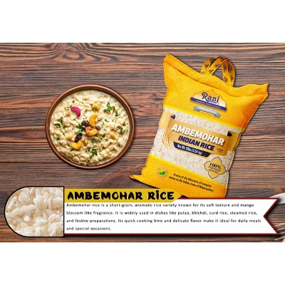Ambemohar Indian Rice 160oz (10lbs) 4.54kg - Rani Brand Authentic Indian Products 4 Ambemohar Indian Rice 160oz (10lbs) 4.54kg - Rani Brand Authentic Indian Products - Image 2