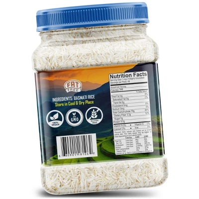 Platinum White Basmati Rice Extra Long - 160oz (10lbs) PET Jar - Rani Brand Authentic Indian Products 7 Platinum White Basmati Rice Extra Long - 160oz (10lbs) PET Jar - Rani Brand Authentic Indian Products - Image 5