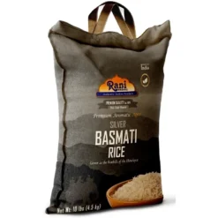 Silver White Basmati Rice Extra Long - 160oz (10lbs) Cloth Bag - Rani Brand Authentic Indian Products -Kitchen GUEST e0d1e12a 368d 46d8 b0d5 61caaf6ea914