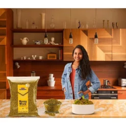 Moong Whole (Whole Mung Beans W/Skin) - 128oz (8lbs) 3.63kg - Rani Brand Authentic Indian Products