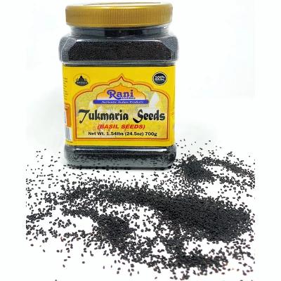 Tukmaria (Natural Holy Basil Seeds) - 22oz (1.38lbs) 624g - Rani Brand Authentic Indian Products 4 Tukmaria (Natural Holy Basil Seeds) - 22oz (1.38lbs) 624g - Rani Brand Authentic Indian Products - Image 2