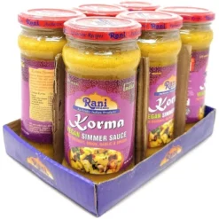 Korma Curry Vegan Simmer Sauce - 14oz (400g) Pack Of 6 - Rani Brand Authentic Indian Products -Kitchen GUEST e6e6cfaf 7c7a 4386 abde 40b14fd28b61