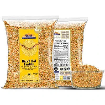 Mixed Dal (5 Split Dals) - 64oz (4lbs) 1.81kg - Rani Brand Authentic Indian Products 4 Mixed Dal (5 Split Dals) - 64oz (4lbs) 1.81kg - Rani Brand Authentic Indian Products - Image 2