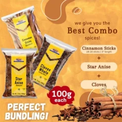 Cinnamon Sticks, Star Anise & Whole Cloves Combo Set - 3.5oz (100g) - Rani Brand Authentic Indian Products