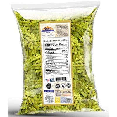 Green Raisins - 14oz (400g) - Rani Brand Authentic Indian Products 6 Green Raisins - 14oz (400g) - Rani Brand Authentic Indian Products - Image 4