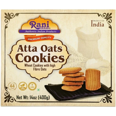 Atta Oats Cookies - 14oz (400g) Pack Of 4 - Rani Brand Authentic Indian Products 4 Atta Oats Cookies - 14oz (400g) Pack Of 4 - Rani Brand Authentic Indian Products - Image 2