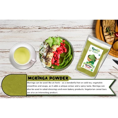 Organic Moringa Powder - 7oz (200g) - Rani Brand Authentic Indian Products 4 Organic Moringa Powder - 7oz (200g) - Rani Brand Authentic Indian Products - Image 2