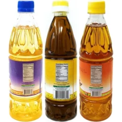 Premium Oils Combo Set Of 3 - Peanut Oil, Mustard Oil, Sesame Oil - 16.9 Ounce (500ml) Pack Of 3 - Rani Brand Authentic Indian Products