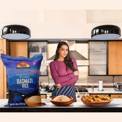 Platinum White Basmati Rice Extra Long - 640oz (40lbs) Cloth Bag - Rani Brand Authentic Indian Products 3 Platinum White Basmati Rice Extra Long - 640oz (40lbs) Cloth Bag - Rani Brand Authentic Indian Products